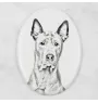 Thai Ridgeback, Chien thaïlandais à crête dorsale - une plaque commémorative avec une photo de chien, une plaque funéraire avec une impression, une plaque ovale personnalisée de la marque Art-Dog