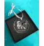 Do khyi, Tibetdogge, Tibetanische Dogge, Tibetmastiff - Kristallkugel mit Foto, Hundebild im Kristall, personalisierter Christbaumschmuck von Art-Dog.