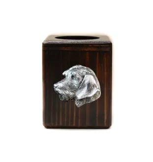 Jamnik szorstkowłosy II świecznik kwadratowy Art-Dog