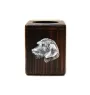 Dachshund Wire-haired, Wiener dog, Badger dog II - wooden candle holder with a dog, a unique souvenir after losing a dog, a handicraft from the Art-Dog brand