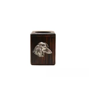 Dachshund Wire-haired, Wiener dog, Badger dog - wooden candle holder with a dog, a unique souvenir after losing a dog, a handicraft from the Art-Dog brand