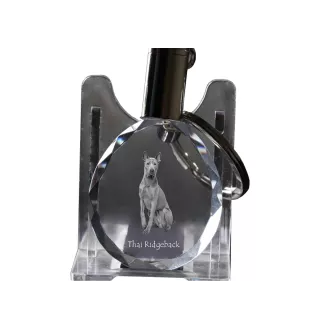 Thai Ridgeback, Chien thaïlandais à crête dorsale - pendentif avec une photo de chien, porte-clés en cristal dans une boîte cadeau, un cadeau unique par Art-Dog