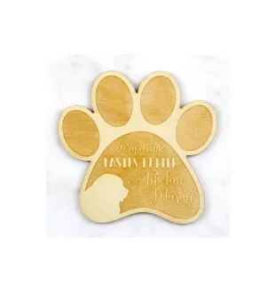 Tibetan Mastiff, Do khyi - Mug coaster, engraved coaster with dog, gift for dog lover by Art-Dog brand