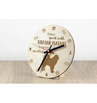 Do khyi, Tibetdogge, Tibetanische Dogge, Tibetmastiff - Uhr mit Hund, Holzuhr mit Gravur, personalisierte Uhr von Art-Dog