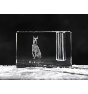 Thai Ridgeback, Thailand-Ridgeback - Stifthalter, Kristallorganizer mit Hundefoto, einzigartige Schreibtischdekoration der Marke Art-Dog