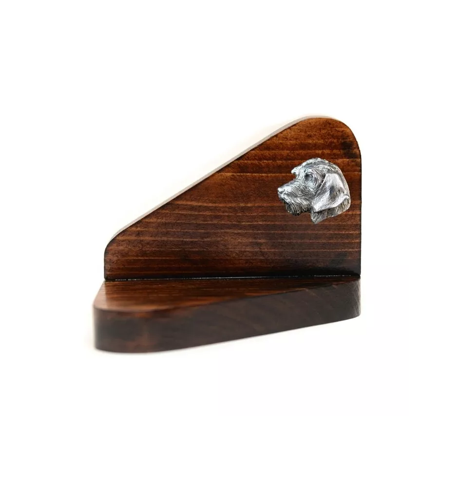 Dachshund Rauhhaar, Dackel, Teckel II - Holzkerzenhalter mit Hund, Teelichthalter, Gedenkstätte für den Hund der Marke Art-Dog