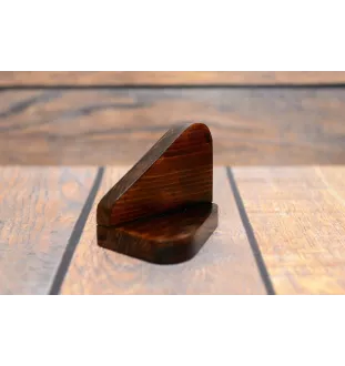 Teckel à poil dur, Chien-saucisse II - bougeoir en bois avec un chien, support pour bougie chauffe-plat, lieu de mémoire pour chien de la marque Art-Dog