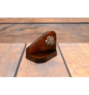 Dachshund Rauhhaar, Dackel, Teckel III - Holzkerzenhalter mit Hund, Teelichthalter, Gedenkstätte für den Hund der Marke Art-Dog