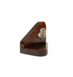 Teckel à poil dur, Chien-saucisse IV - bougeoir en bois avec un chien, support pour bougie chauffe-plat, lieu de mémoire pour chien de la marque Art-Dog