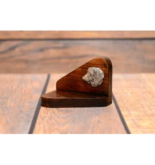 Teckel à poil dur, Chien-saucisse IV - bougeoir en bois avec un chien, support pour bougie chauffe-plat, lieu de mémoire pour chien de la marque Art-Dog