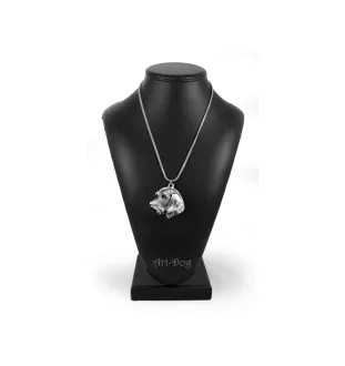 Teckel à poil dur, Chien-saucisse II - un collier avec un chien, un pendentif de chien sur une chaîne en argent, un bijou unique de la marque Art-Dog