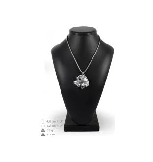 Dachshund Rauhhaar, Dackel, Teckel II - Halskette mit Hund, Hundeanhänger an einer silbernen Kette, einzigartiger Schmuck der Marke Art-Dog