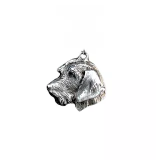 Teckel à poil dur, Chien-saucisse II - un collier avec un chien, un pendentif de chien sur une chaîne en argent, un bijou unique de la marque Art-Dog