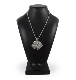 Teckel à poil dur, Chien-saucisse III - un collier avec un chien, un pendentif de chien sur une chaîne en argent, un bijou unique de la marque Art-Dog