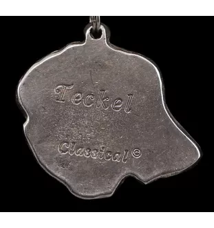 Dachshund Rauhhaar, Dackel, Teckel IV - Halskette mit Hund, Hundeanhänger an einer silbernen Kette, einzigartiger Schmuck der Marke Art-Dog