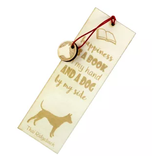 Thai Ridgeback, Chien thaïlandais à crête dorsale - marque-page pour livre avec chien, marque-page personnalisé, accessoire canin pour les lecteurs de la marque Art-Dog