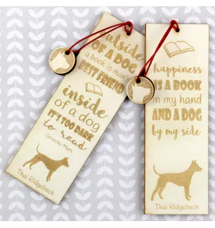 Thai Ridgeback, Chien thaïlandais à crête dorsale - marque-page pour livre avec chien, marque-page personnalisé, accessoire canin pour les lecteurs de la marque Art-Dog