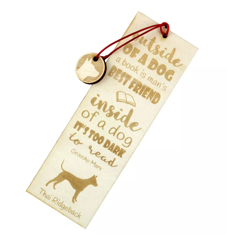 Thai Ridgeback - dog bookmark, personalized bookmark, gift for bookworm from Art-Dog brand
