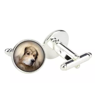 Mastif tybetański spinka do mankietów w pudełku ze zdjęciem Art-Dog