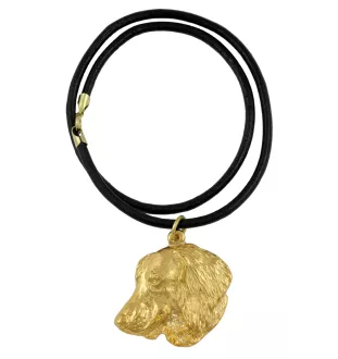 Dachshund Wire-haired, Wiener dog, Badger dog IV - keychain and necklace with a dog in a box, high-quality gold-plated product, Art-Dog brand