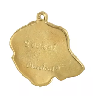 Dachshund Rauhhaar, Dackel, Teckel IV - Schlüsselanhänger und Halskette mit Hund in einer Box, vergoldetes Produkt von hoher Qualität, Marke Art-Dog