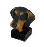 Dachshund Rauhhaar, Dackel, Teckel - bemalte Figur, Statue, Skulptur, vom Künstler hergestellt, Marke Art-Dog