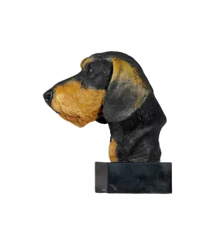 Dachshund Wire-haired, Wiener dog, Badger dog - painted figurine, statue, figure, made by the artist, brand Art-Dog