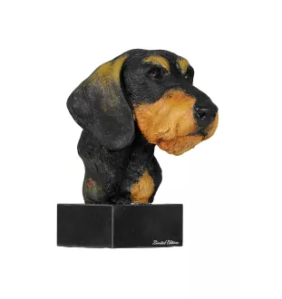 Dachshund Wire-haired, Wiener dog, Badger dog - painted figurine, statue, figure, made by the artist, brand Art-Dog