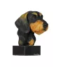 Dachshund Rauhhaar, Dackel, Teckel - bemalte Figur, Statue, Skulptur, vom Künstler hergestellt, Marke Art-Dog