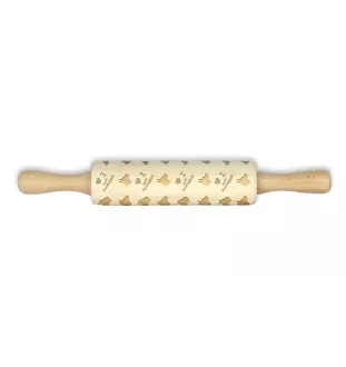 Thai Ridgeback - small rolling pin with a dog pattern, a rolling pin for children's dough, decorating ceramic clay by Art-Dog brand