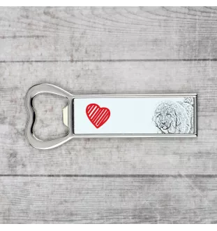 Tibetan Mastiff, Do khyi - bottle opener with a dog, personalized fridge opener, unique gift for a man by Art-Dog brand