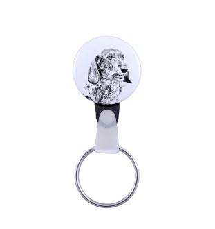 Teckel à poil dur, Chien-saucisse I - porte-clés avec l'image d'un chien, pendentif avec la propre graphique de la marque Art-Dog