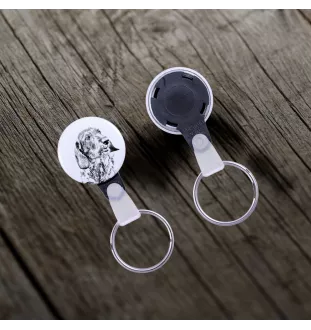 Teckel à poil dur, Chien-saucisse I - porte-clés avec l'image d'un chien, pendentif avec la propre graphique de la marque Art-Dog