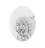 Tibetan Mastiff, Do khyi - commemorative plaque with a photo of a dog, tombstone with a print, personalized oval plaque from the Art-Dog brand