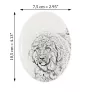 Do khyi, Tibetdogge, Tibetanische Dogge, Tibetmastiff - Gedenktafel mit einem Foto eines Hundes, Grabplatte mit Druck, personalisierte ovale Platte der Marke Art-Dog