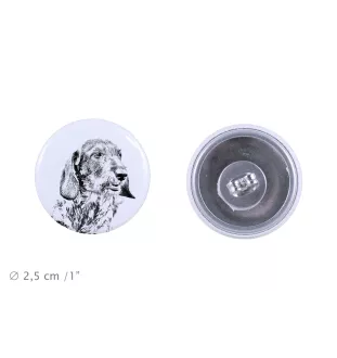 Teckel à poil dur, Chien-saucisse I - boucles d'oreilles uniques avec un chien, votre animal de compagnie sur un porte-clés, marque propre Art-Dog