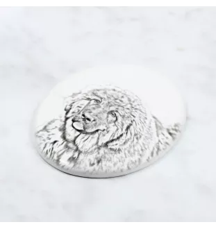 Dogue du Tibet, mastiff du Tibet - une plaque commémorative avec une photo de chien, une plaque funéraire avec une impression, une plaque ovale personnalisée de la marque Art-Dog