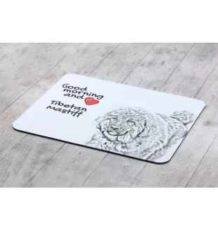 Dogue du Tibet, mastiff du Tibet - tapis de souris personnalisé avec impression, tapis de souris personnalisé avec chien, accessoire unique pour employé de bureau de la marque Art-Dog