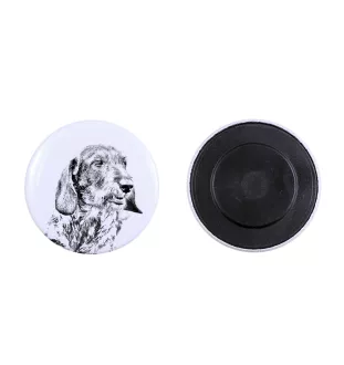 Teckel à poil dur, Chien-saucisse I - aimant avec un œil de chien, exceptionnellement léger, aimant puissant, produit fabriqué à la main par la marque Art-Dog