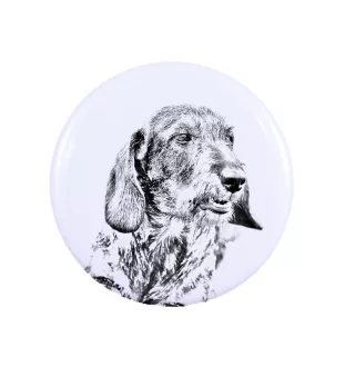 Teckel à poil dur, Chien-saucisse I - aimant avec un œil de chien, exceptionnellement léger, aimant puissant, produit fabriqué à la main par la marque Art-Dog