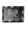 Do khyi, Tibetdogge, Tibetanische Dogge, Tibetmastiff - Kristall mit einem Hundebild, Glasstatuette mit einem Bild, einzigartiger Bilderrahmen der Marke Art-Dog