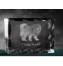 Tibetan Mastiff, Do khyi - crystal with a picture of a dog, glass statuette with a picture, unique frame with a picture from Art-Dog brand