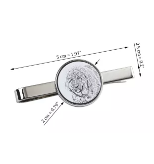 Tibetan Mastiff, Do khyi - tie clip with a dog, personalized tie clip, a unique gift for a man from the Art-Dog brand