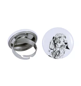 Teckel à poil dur, Chien-saucisse I - bijoux pour femmes avec l'image d'un chien, produit fait à la main, possibilité d'ajouter sa propre photo, marque Art-Dog