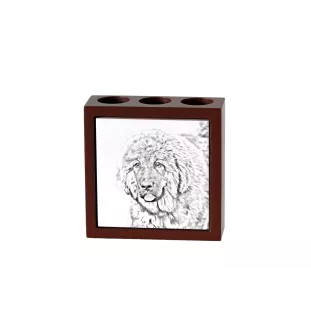 Do khyi, Tibetdogge, Tibetanische Dogge, Tibetmastiff - Stifthalter mit Hund, Schreibtischorganizer mit Aufdruck, personalisierte Schreibtischdekoration der Marke Art-Dog