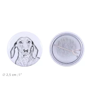 Jamnik szorstkowłosy przypinka z psem mała Art-Dog