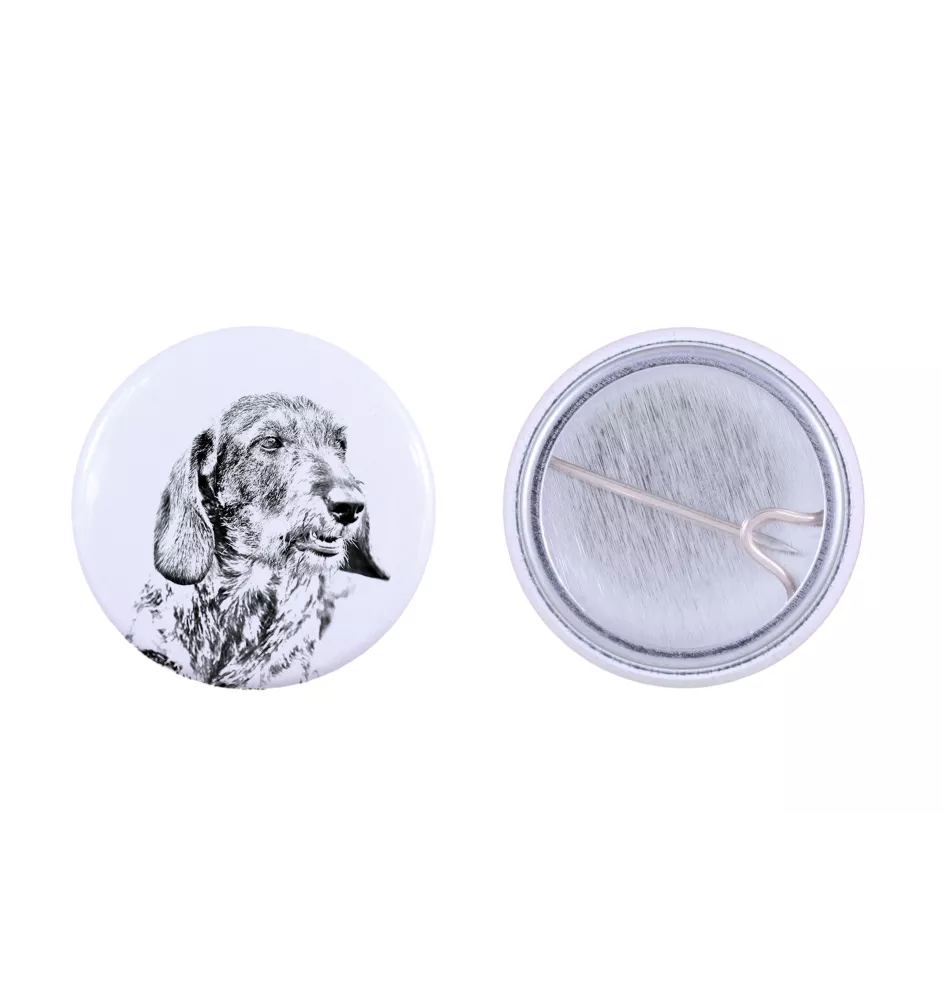 Teckel à poil dur, Chien-saucisse I - badge avec votre chien, ajoutez votre propre photo, marque Art-Dog