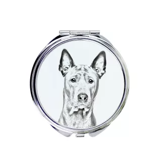 Thai Ridgeback, Thailand-Ridgeback - Taschenspiegel mit Hund, personalisierter Taschenspiegel, kompakter Spiegel mit Art-Dog-Logo