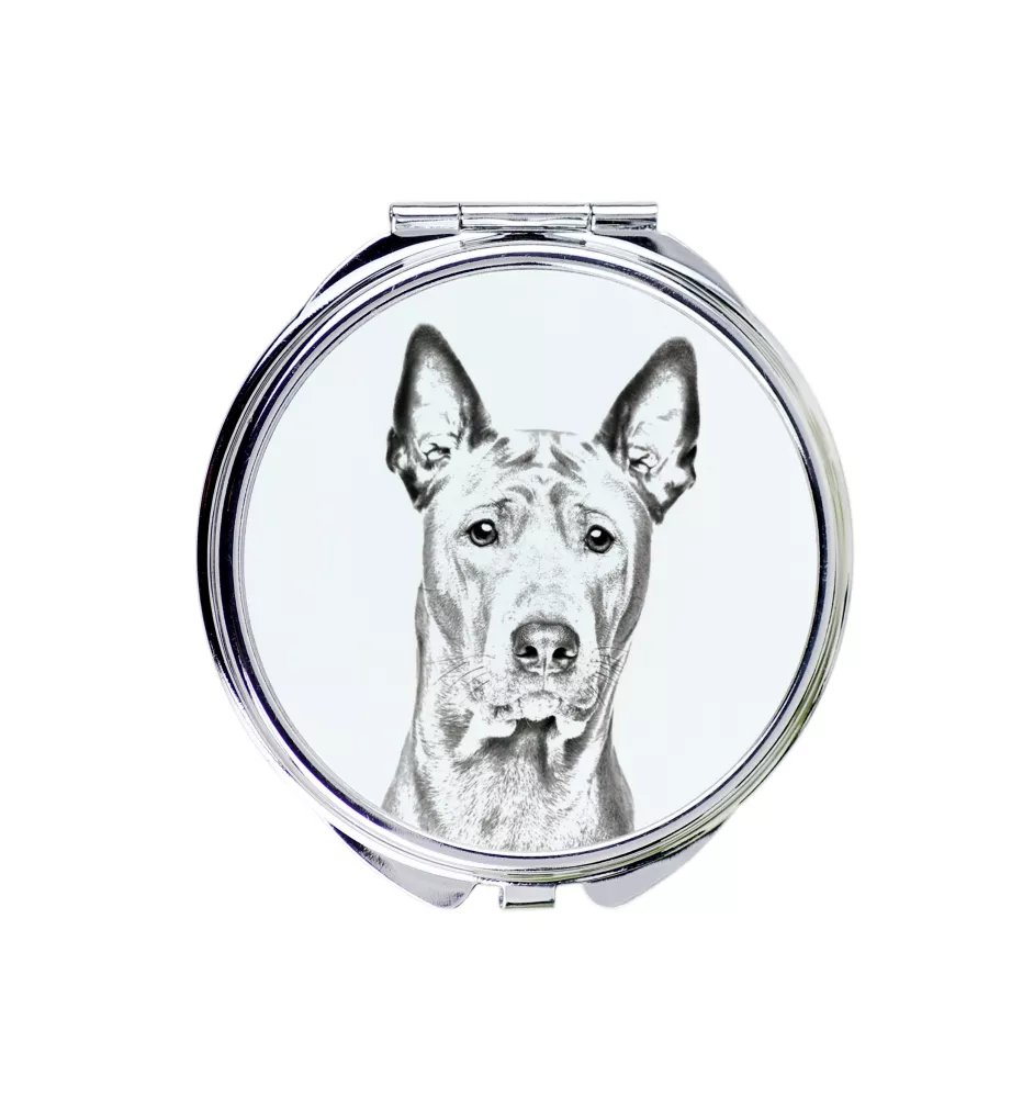 Thai Ridgeback - Pocket mirror with a dog, personalized mirror for a purse, compact mirror with Art-Dog brand print.