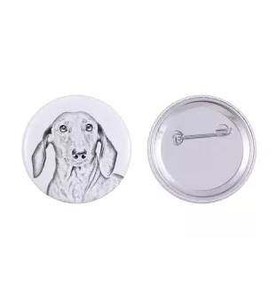 Teckel à poil dur, Chien-saucisse - badge avec votre chien, ajoutez votre propre photo, marque Art-Dog